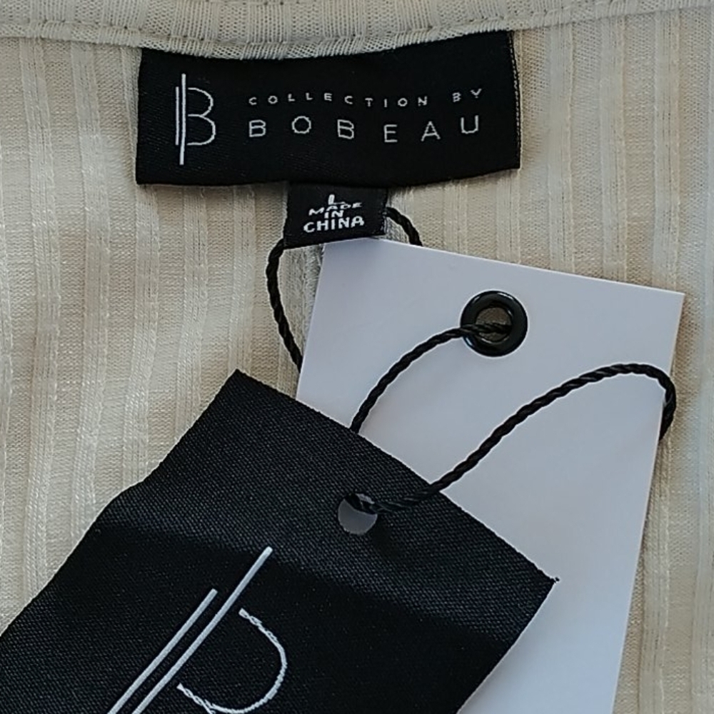 Bobeau Oatmeal Open Long Cardigan L - Picture 6 of 8